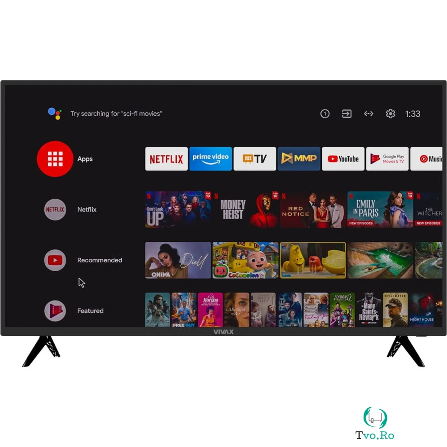VIVAX Televizor Smart LED, Vivax 40LE20K, 100 cm, Full HD, Clasa G, Negru la 1,105.99 lei ron