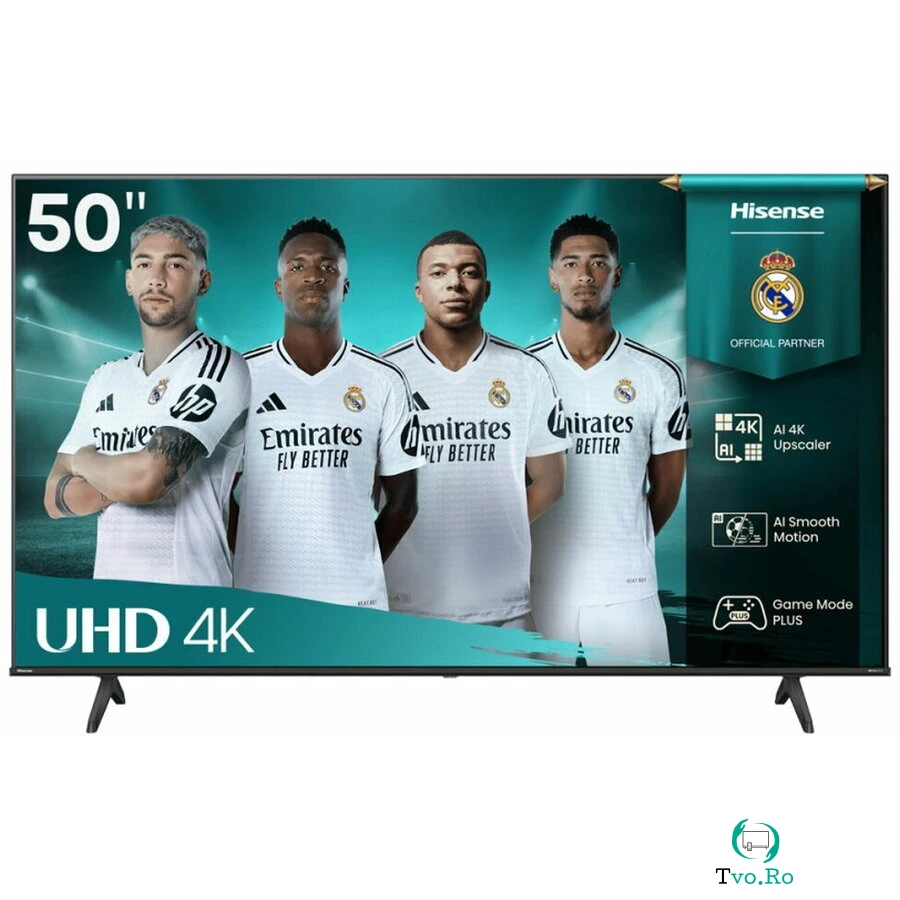HISENSE Televizor Smart LED Hisense 50A6Q, 50, 126 cm, 4K Ultra HD, 20W RMS, Negru