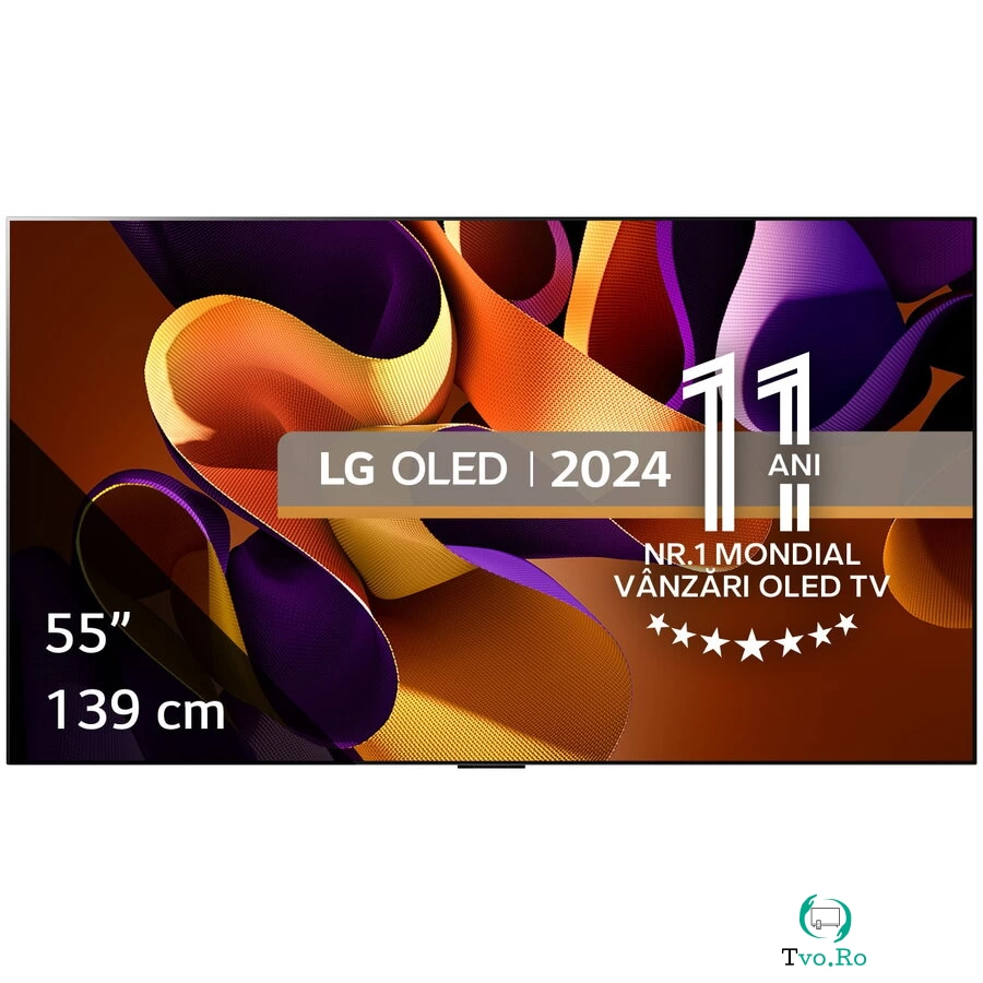 Televizor OLED LG evo OLED55G42LW, 139 cm, Smart, 4K Ultra HD, 100 Hz, Clasa F (Model 2024) la 8,848.33 lei ron