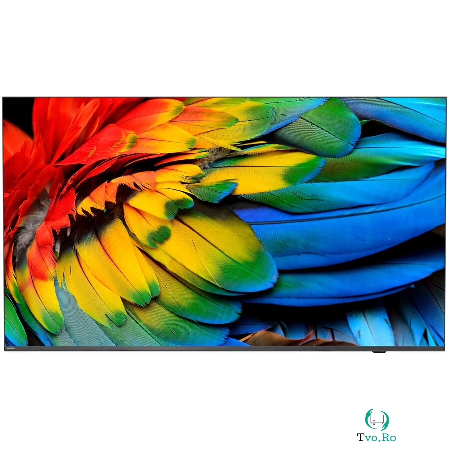 Philips Televizor Philips 75HFL6214U-12, LED 4K Ultra HD, 75 inch, 189 cm, 3840x2160 pixeli, Android tv OS, clasa energetica E, Gri Antracit