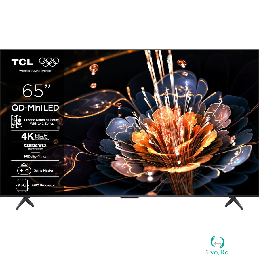 TCL Televizor Smart Mini LED TCL 65C61KS, 164 cm, Ultra HD 4K, CI+, Negru