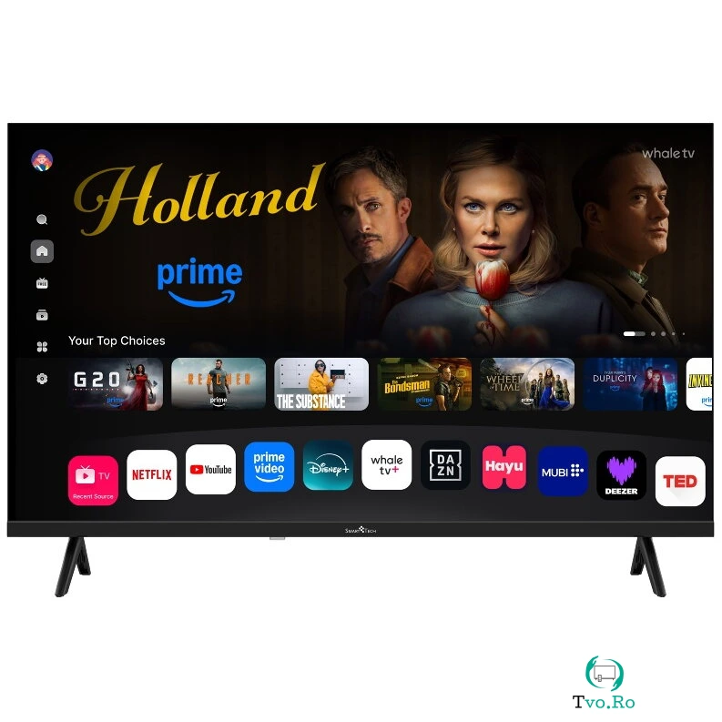 Smart Tech Televizor LED SmartTech 32HH01K, 32 inci, 80 cm, Clasa E, HD, Negru