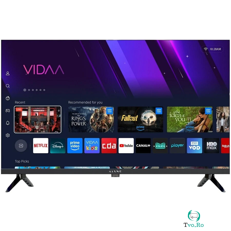 Kiano Televizor Kiano Elegance 32 Vidaa, 32, 80 cm, DLED, HD Ready, Smart TV, 50Hz, Negru