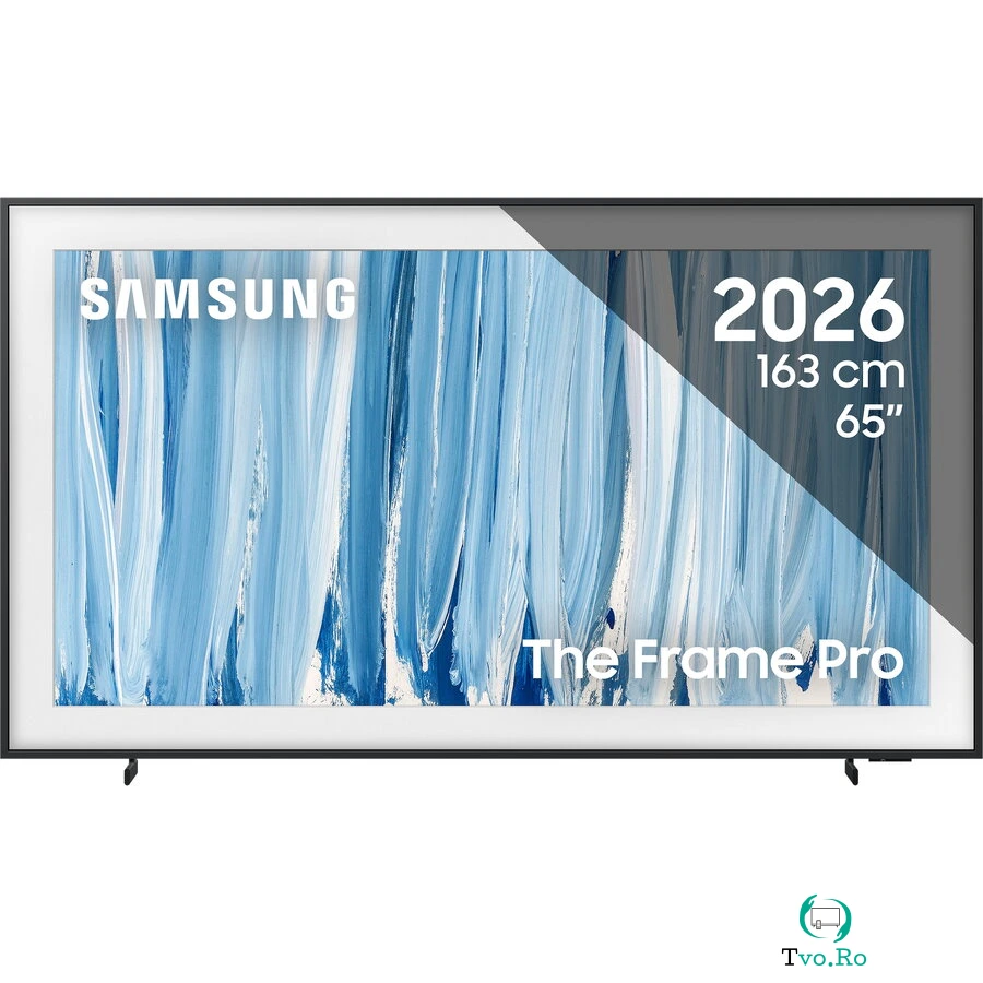 Samsung Televizor Samsung Neo QLED The Frame Pro 65LS03HW, 163 cm, Smart, 4K Ultra HD, 144 Hz, Clasa F (Model 2026), Negru la 8,735.99 lei ron