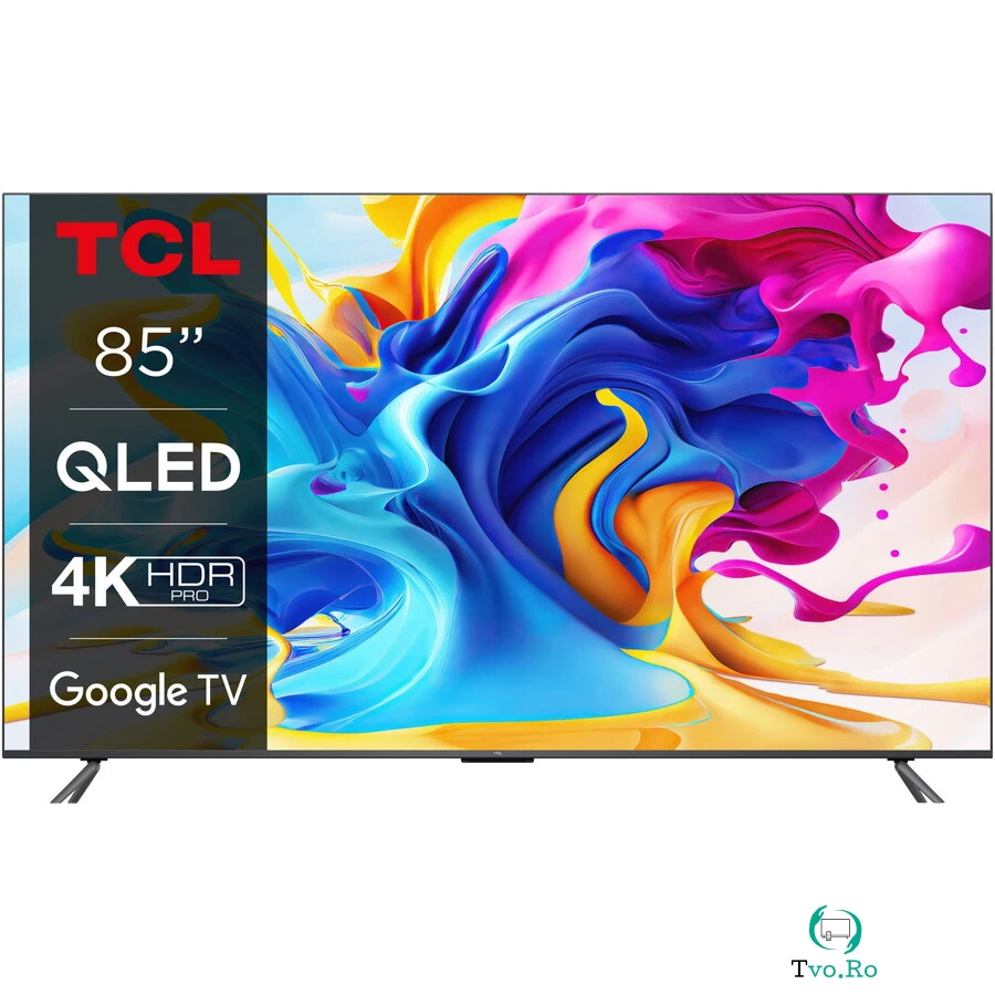 Televizor Smart TCL QLED 85C645, 214 cm, Android TV, 4K Ultra HD, Clasa G la 7,159.74 lei ron