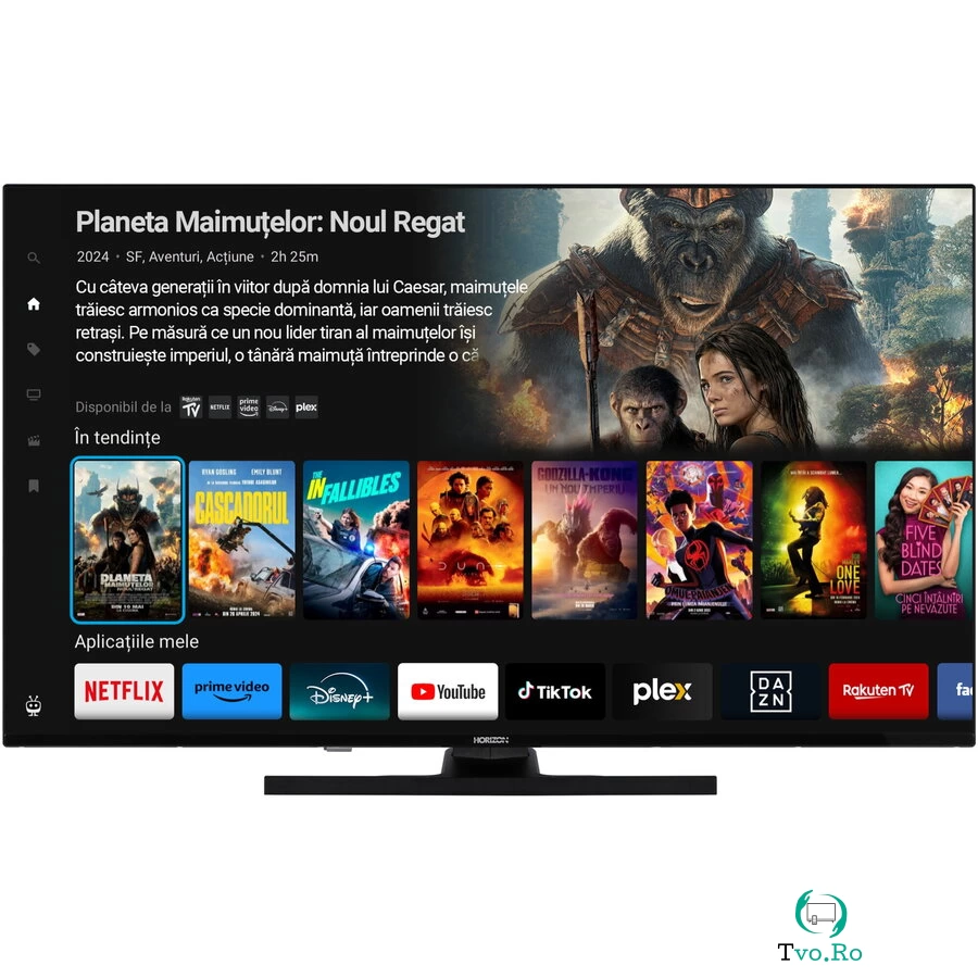 Horizon Televizor Horizon QLED 65HQ8560U/D, 164 cm, Smart, 4K Ultra HD, Clasa E, Negru