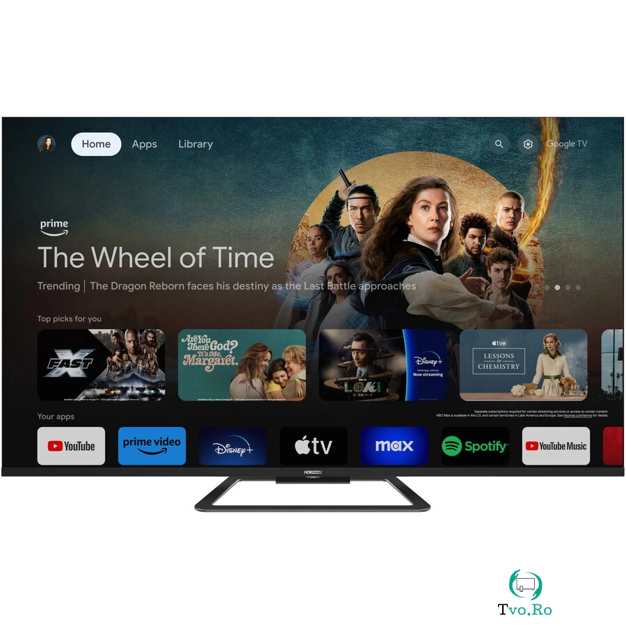 Horizon Televizor Horizon QLED 50HQ8590U/D, 126 cm, Smart Google TV, 4K Ultra HD, Clasa F, Negru