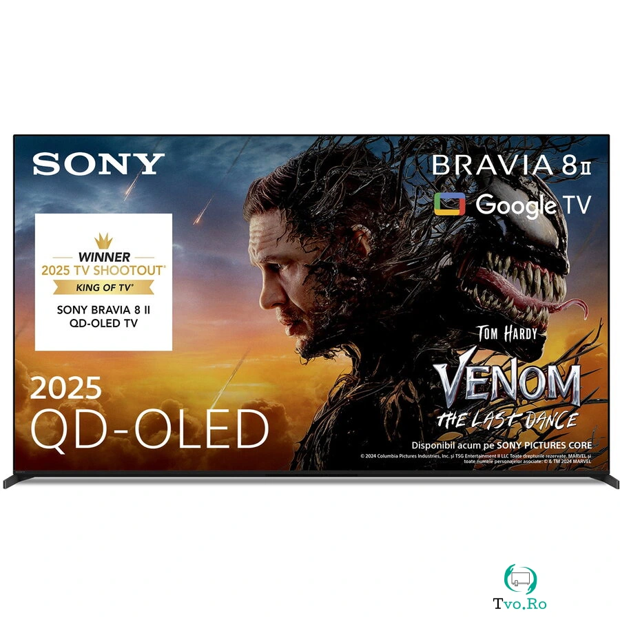 Sony Televizor Sony BRAVIA 8M2 OLED 55XR8M2, 139 cm, Smart Google TV, 4K Ultra HD, 100 Hz, Clasa F (Model 2025), Negru