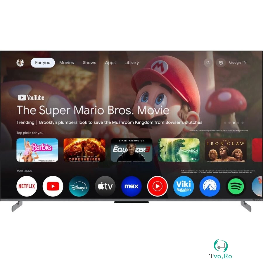 Televizor Google TV QLED G55S949GUS 139Cm UHD VESA 300x200Mm Gri la 2,399.99 lei ron