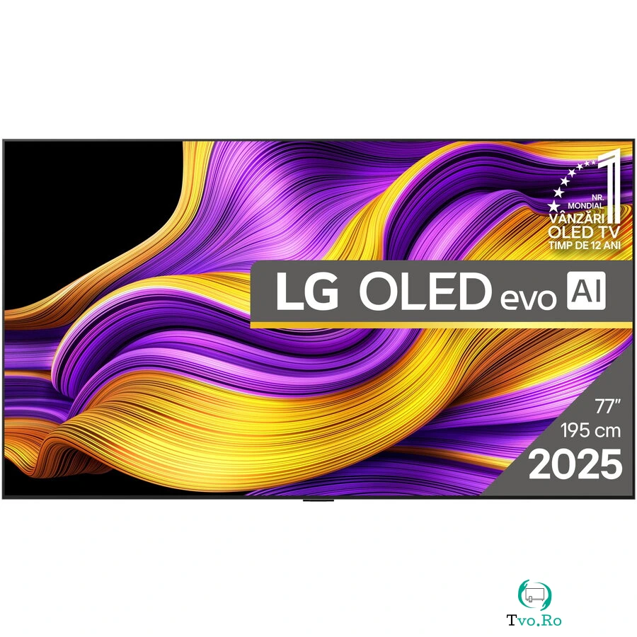 LG Televizor LG OLED evo 77G51LW, 195 cm, Smart, 4K Ultra HD, 100 Hz, Clasa E (Model 2025), Negru la 18,114.99 lei ron
