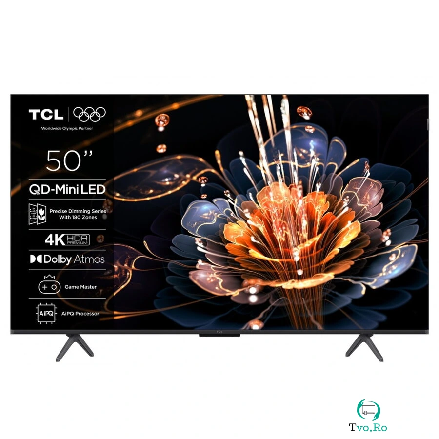 TCL Televizor Mini LED TCL 50C61KS, 127 cm, 50, Ultra HD 4K, Smart TV, CI+, Negru la 1,848.99 lei ron
