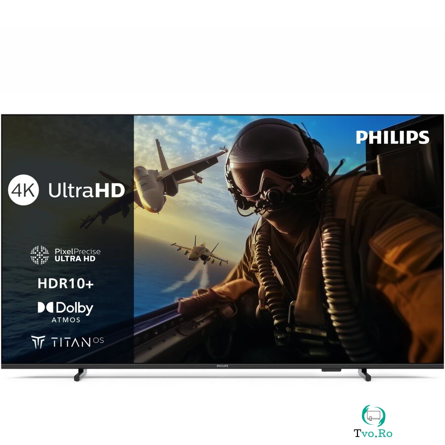 Philips Televizor Philips LED 43PUS7000, 108 cm, Smart TV, 4K Ultra HD, Clasa E (Model 2025), Negru