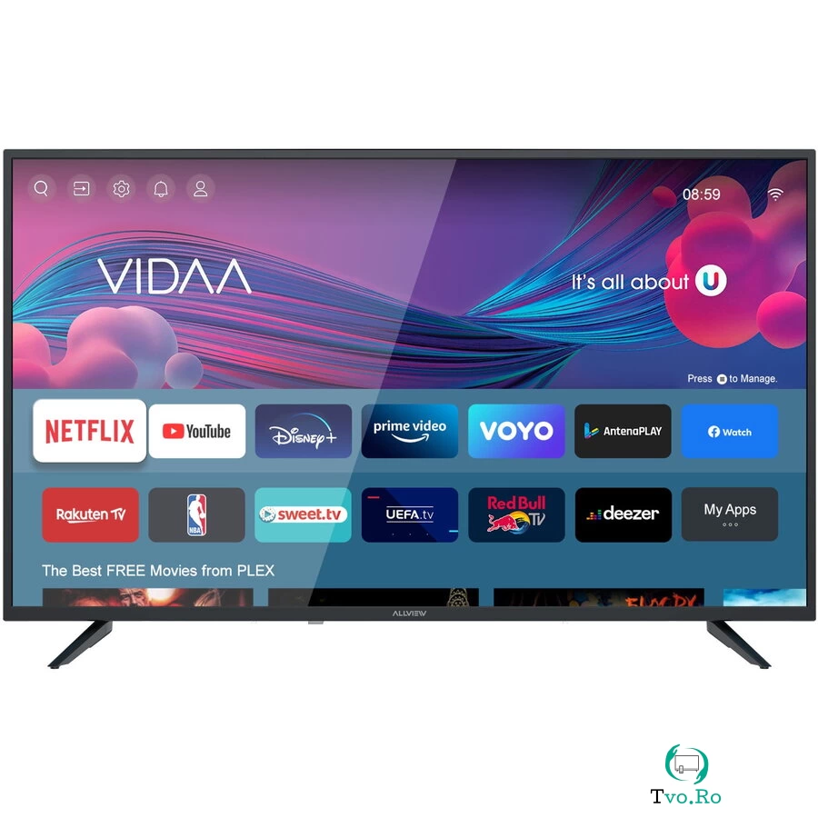 Allview Televizor LED Allview 43iPlay6000-U, 109 cm, Smart, 4K Ultra HD la 949.00 lei ron