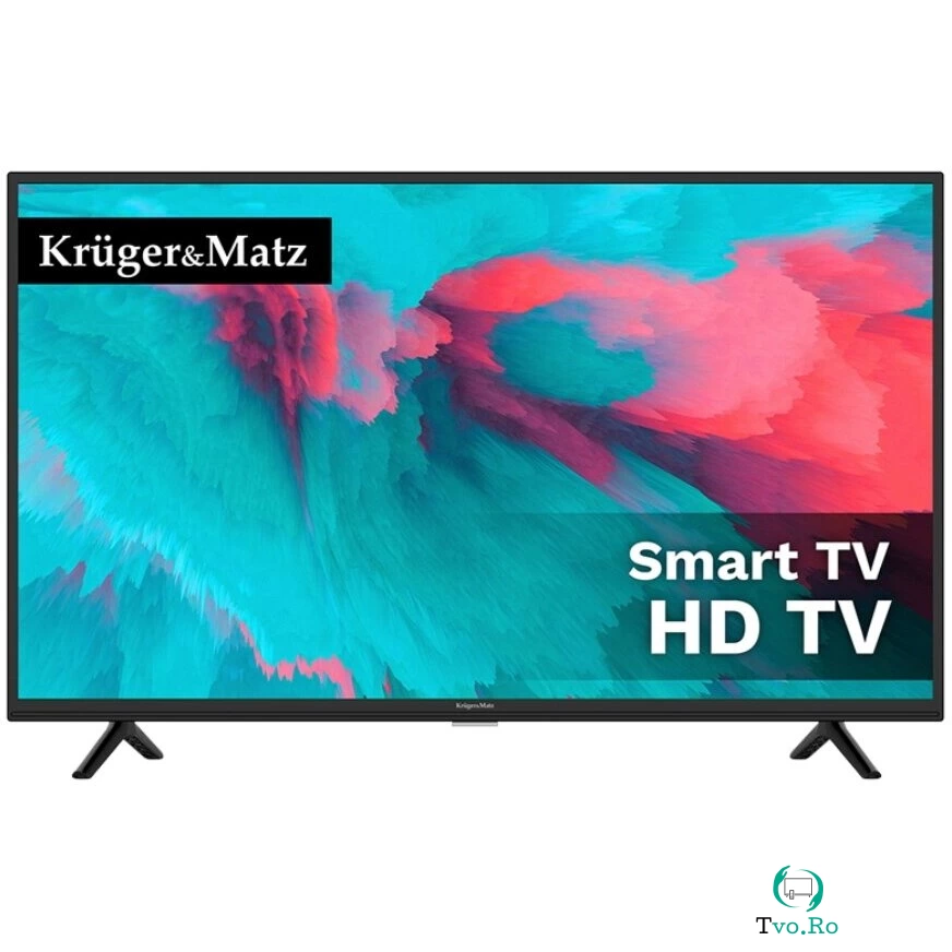 Kruger&Matz Televizor Smart, Kruger & Matz KM0232-S6 , LED, HD Ready 1366 x 768 pixeli, 80 cm, Negru