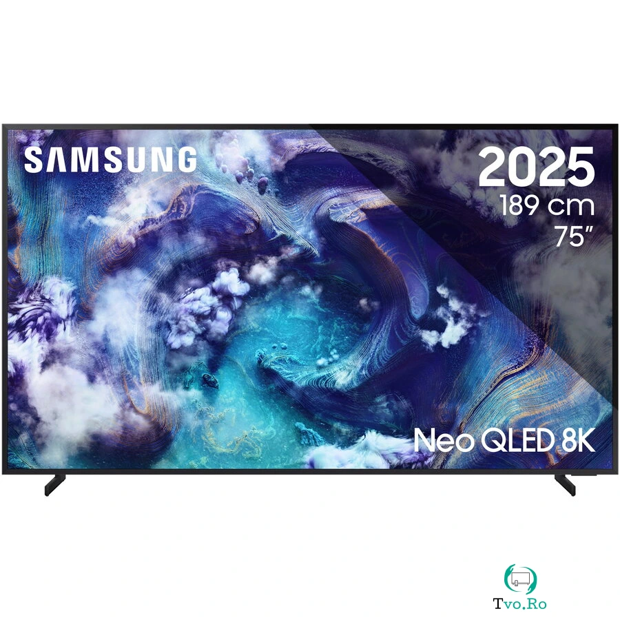 Samsung Televizor Samsung MiniLED Neo QLED 75QN900F, 189 cm, Smart, 8K, 100 Hz, Clasa G (Model 2025), Negru la 14,610.99 lei ron