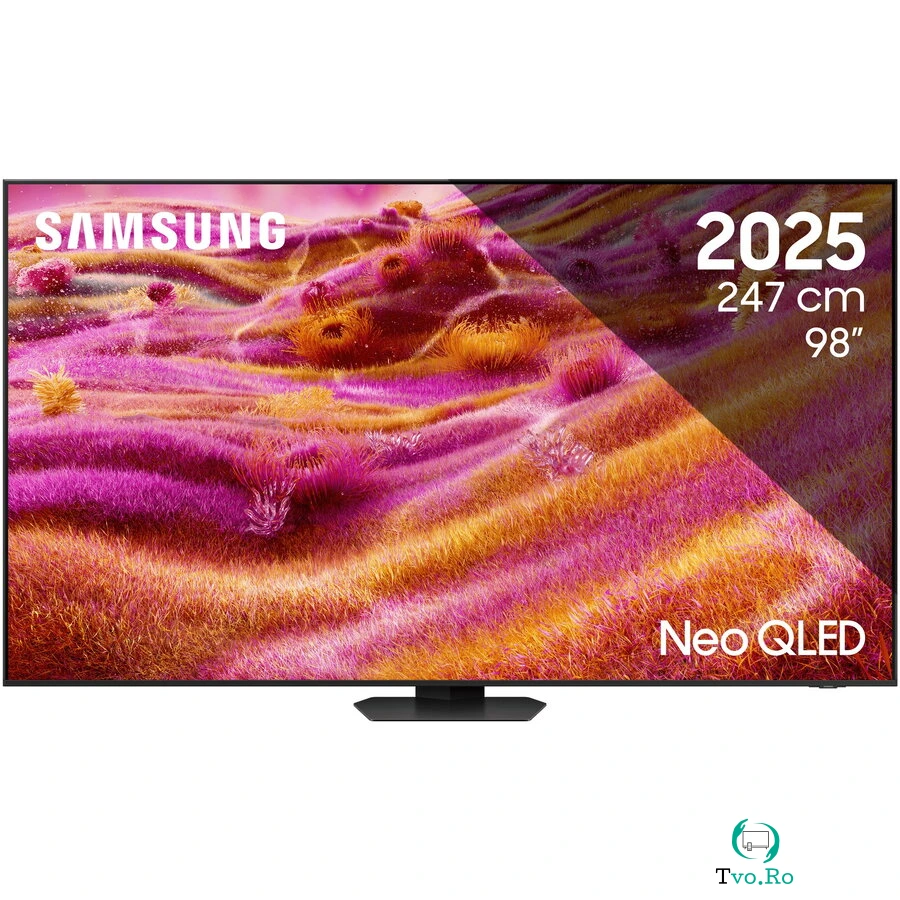 Samsung Televizor Samsung MiniLED Neo QLED 98QN90F, 247 cm, Smart, 4K Ultra HD, 100 Hz, Clasa E (Model 2025), Negru